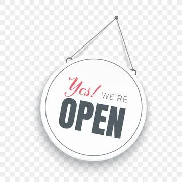 Open sign. Vector signboard Stock Illustration