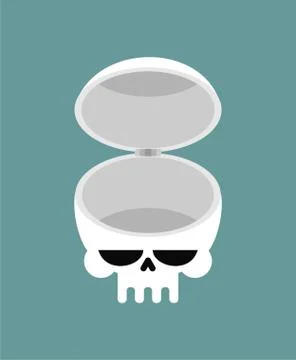 Open skull empty isolated. Vector illustration イラスト素材