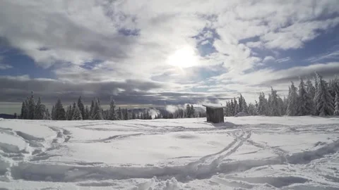 Open Snow Plain Stock Footage 326102505