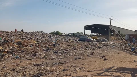Open Solid Waste Dumping Site With Recyclers Naibawa Kano Nigeria 動画素材 325961795