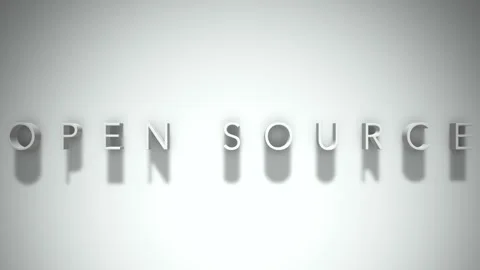 Open Source 3D title animation with shadows on a white background Stock Footage 296512584