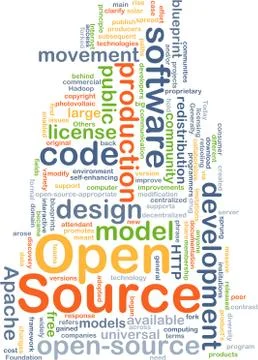 Open source background concept Illustrazione stock