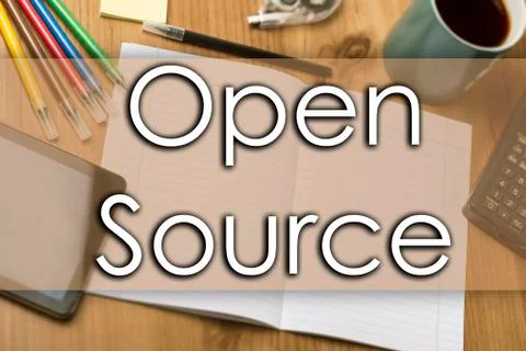 Open Source - business concept with text Stock Photos