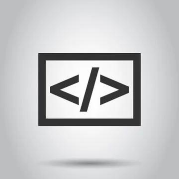 Open source business vector icon in flat style. Api programming illustration  Stock Illustration