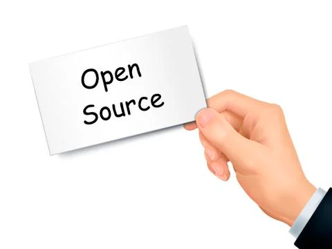 Open source card in hand 스톡 일러스트