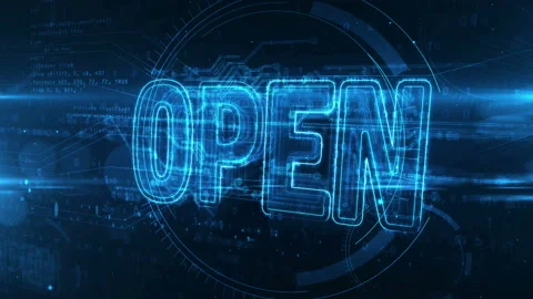 Open source code abstract animation Stock Footage 148324933