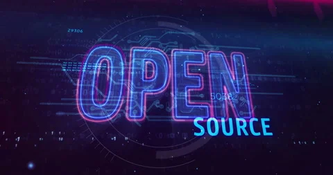 Open source code abstract concept animation Stock Footage 148324715