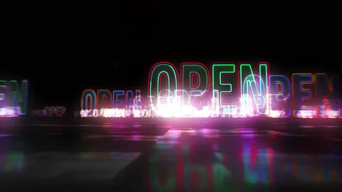 Open source code abstract loopable hyperspace animation Stock Footage 148324531