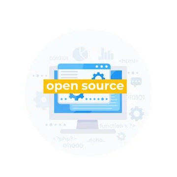 Open source code vector illustration Stock Illustration