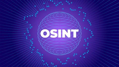 Open Source Intelligence Concept Background with Digital Network Connections, Stock Illustration