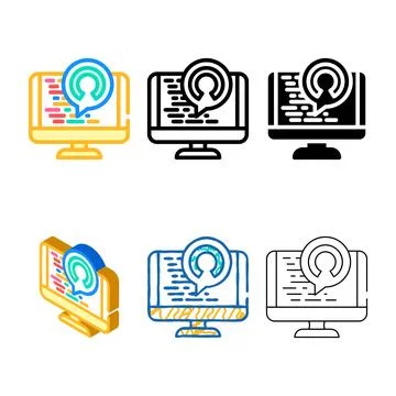 Open source minimal tech enthusiast color icon vector Stock Illustration