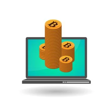 Open-source money bitcoin Stock Illustration