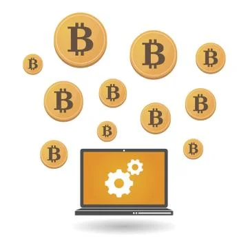 Open-source money bitcoin Stock Illustration