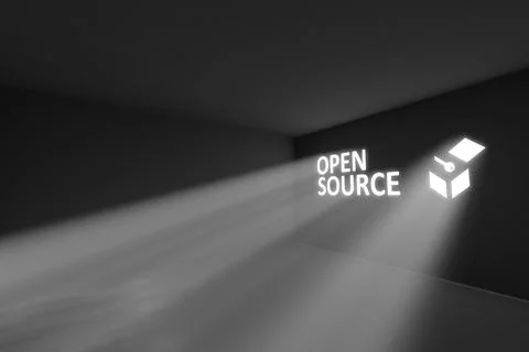 OPEN SOURCE rays volume light concept 3d illustration Stock Illustration