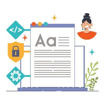 Open source. Software with code available for use, modification Stock Illustration