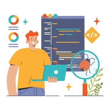 Open source. Software with code available for use, modification Stock Illustration