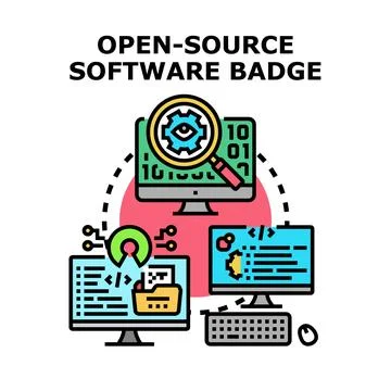 Open source software development collaborative management framework Illustrazione stock