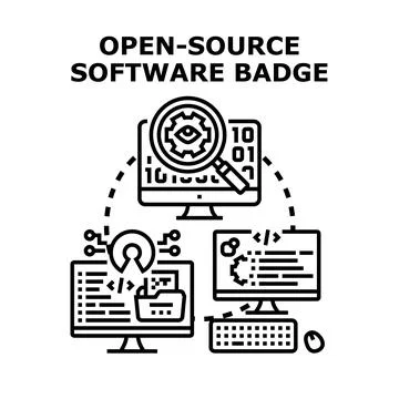 Open source software development collaborative management framework イラスト素材
