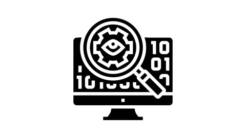 Open source software glyph icon animation Stock Footage 224874686