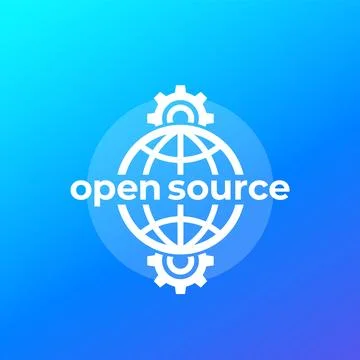 Open source software icon, vector 스톡 일러스트