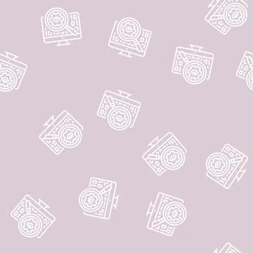 Open source software line seamless pattern Stock Illustration