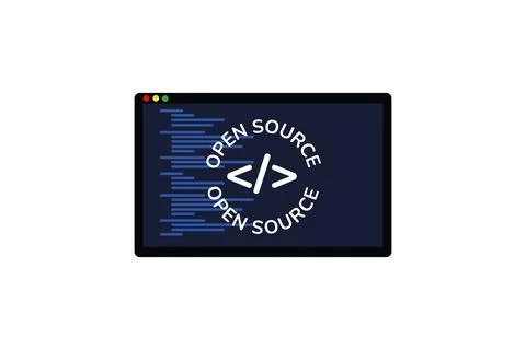 Open Source Software - OSS. Software with user-granted rights for use Stock Illustration