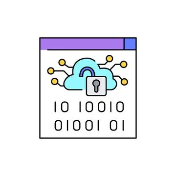 Open-source technology code sign olor line icon. Pictogram for web page Stock Illustration