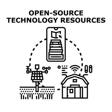 Open source technology resources supporting modern agriculture 스톡 일러스트