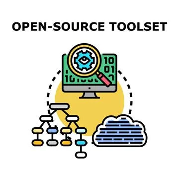Open source toolset developing and analyzing software code 库存插图