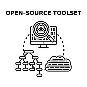Open source toolset developing and analyzing software code 库存插图