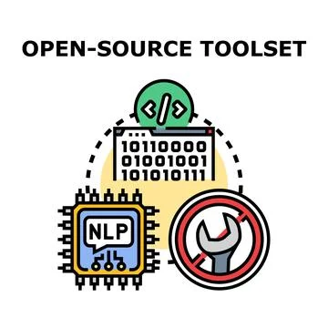 Open source toolset for programming and language processing 스톡 일러스트