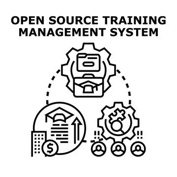 Open source training management system illustrating collaborative learning Stock Illustration