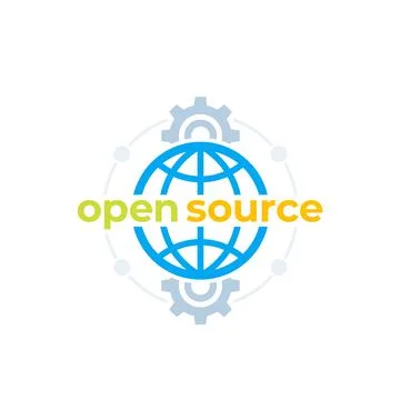 Open source, vector icon on white 스톡 일러스트