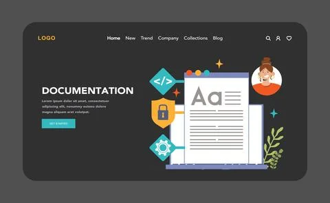 Open source web banner or landing page dark or night mode. 스톡 일러스트