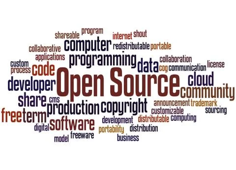 Open Source, word cloud concept Stock Illustration