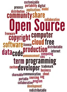 Open Source, word cloud concept Stock Illustration
