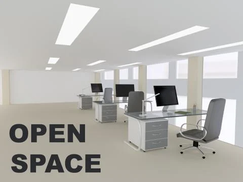 OPEN SPACE concept 스톡 일러스트