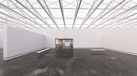 Open space interior white design. Stock Illustration