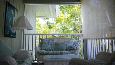 Open Space Veranda in Cottage on Captiva Island Florida Video stock 93960552