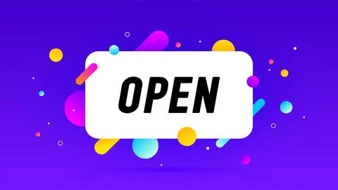 Open, speech bubble. Banner, poster Stock Illustration
