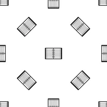 Open spiral lined notebook pattern seamless black イラスト素材