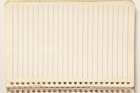 Open spiral notebook with blank lined sheets as a background for notes, pla.. Stock Photos