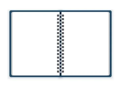 Open spiral notebook Stock Illustration