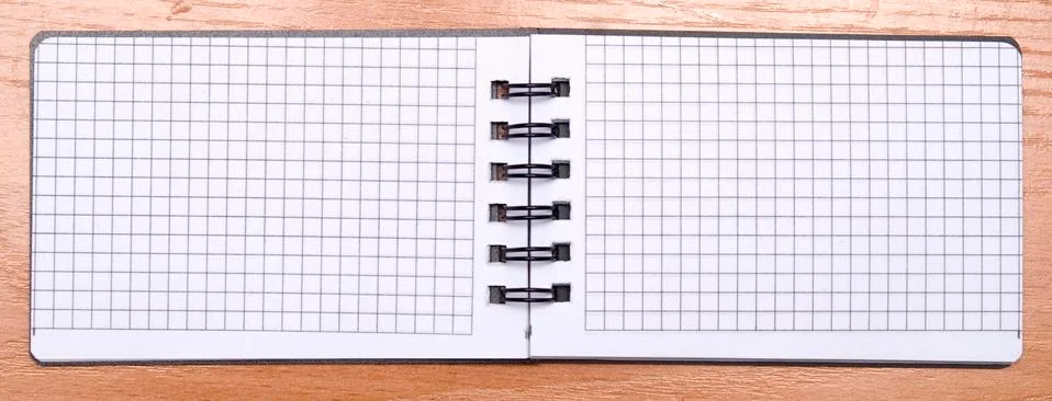 Open spiral notebook Stock Photos