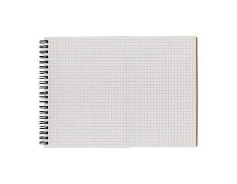 Open spiral notepad with clean white pages and kraft cover isolated on backgr Stock Photos
