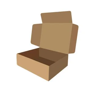 Open square box. Stock Illustration