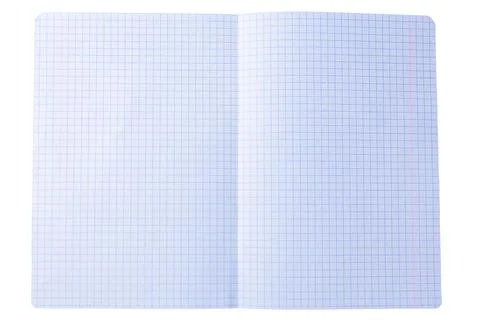 Open squared notebook pages isolated Stock Photos