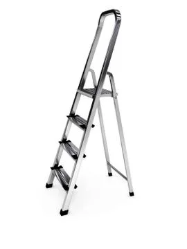 Open staircase over white background Stock Illustration