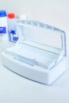 Open Sterilization Box for Disinfecting Tools Stock Photos