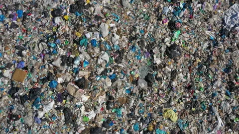 Open storage of solid waste garbage Video stock 153021121